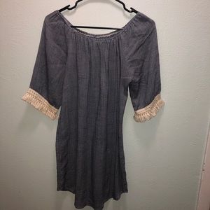 Long Denim Blue Blouse